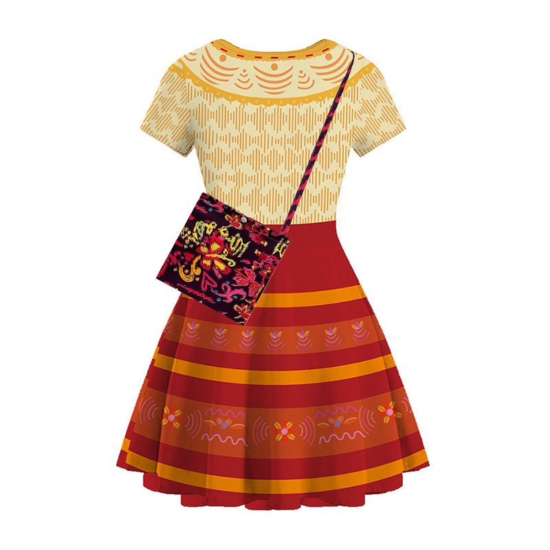 Girl Dress Encanto Cartoon Series Flower Suit Skirts Princess Dress