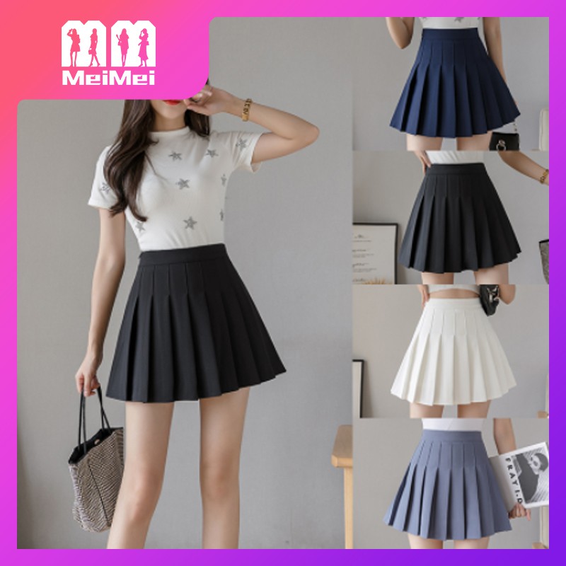 Yihua spot pleated skirt female students Korean version of high waist
