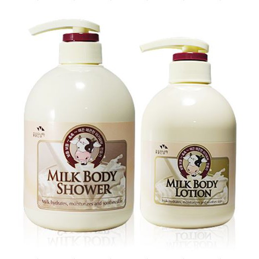 [Somang] 1+1 Milk Body Lotion 500ml / Milk Body Wash 750ml / Total of Two Bottles! Shopee