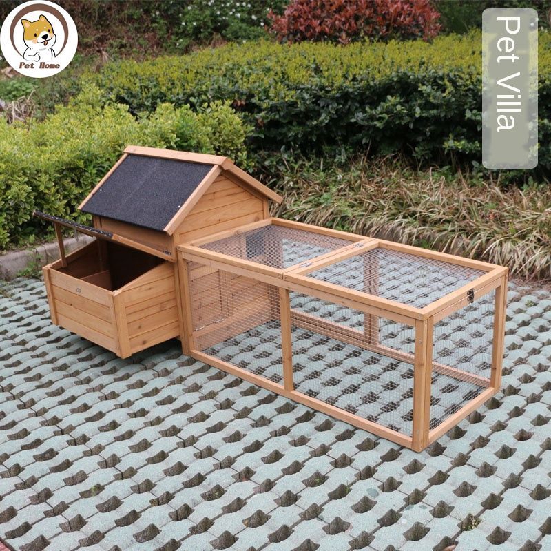 Outdoor Wooden Loft Pigeon Shed Coop Rabbit House Cat Chicken Cage