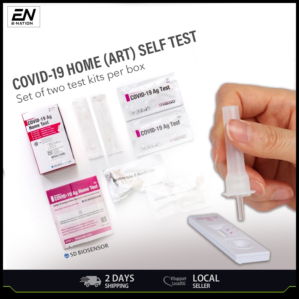 SD BIOSENSOR STANDARD Q COVID19 AG Home Test Antigen Rapid Self Test (ART) Kit 2 Tests Shopee