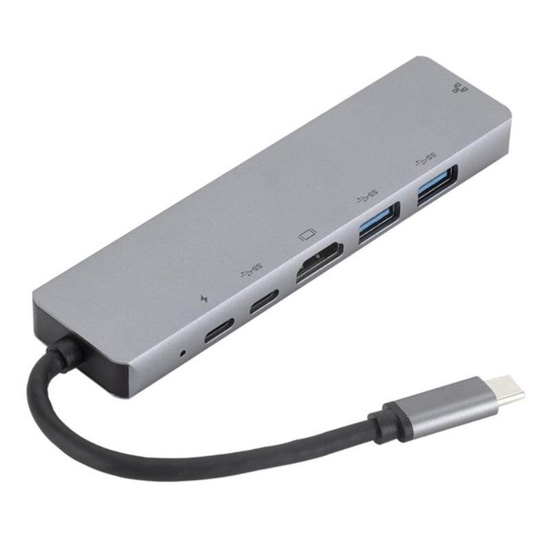 Aluminum Alloy 6 in 1 TypeC USB 3.1 HUB Converter