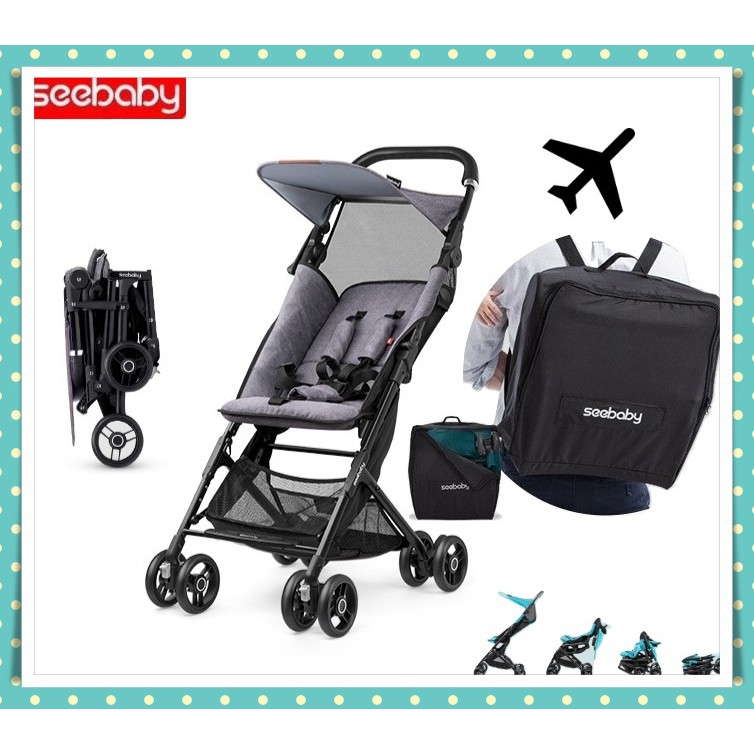 A1 Plus SEEBABY Foldable Cabin Baby Stroller Lightweight