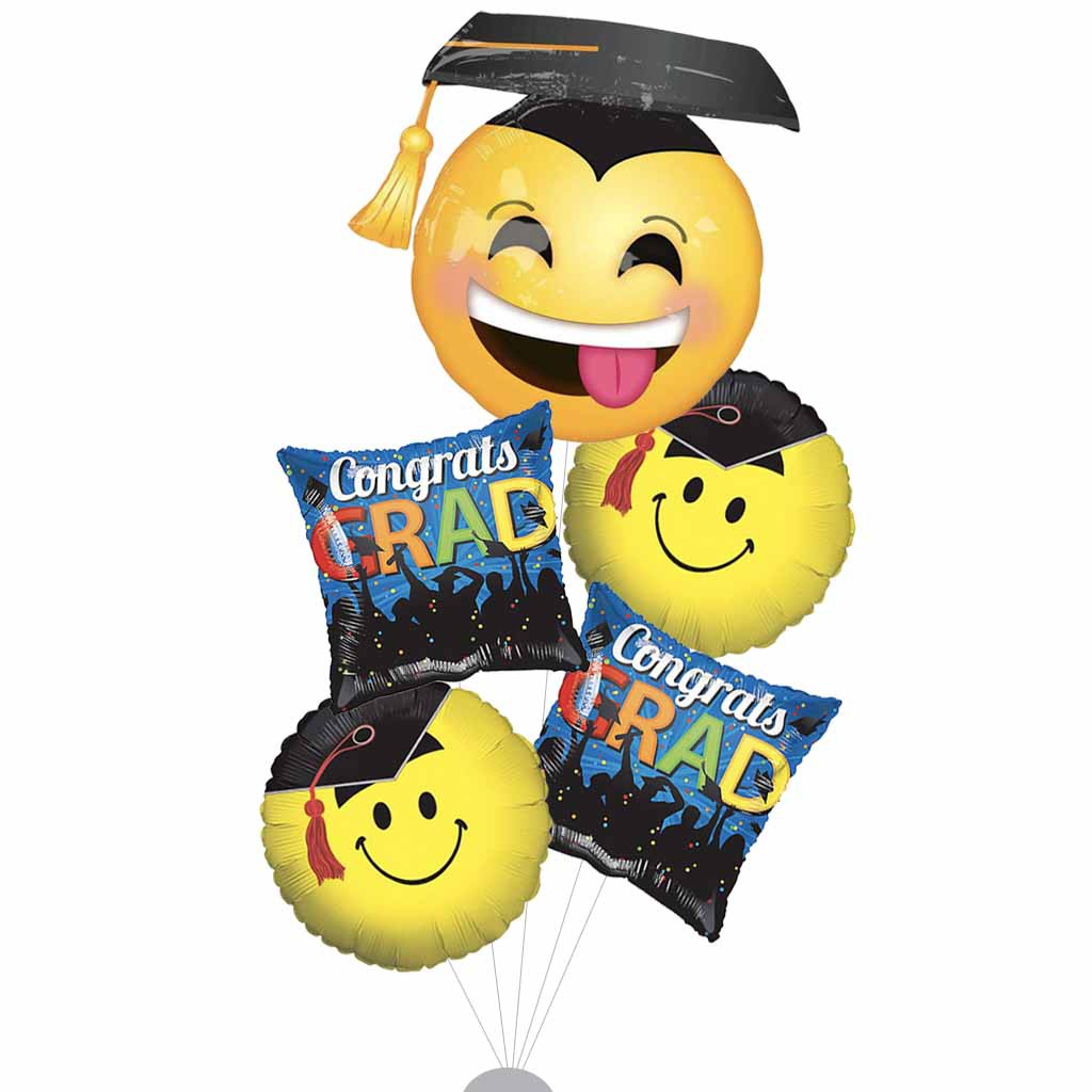 Custom corporate gifts in singapore, perfect for international women's day, admin week, and hari raya puasa. SG Seller Emoji Smiley Face Graduation Balloon Bouquet ...