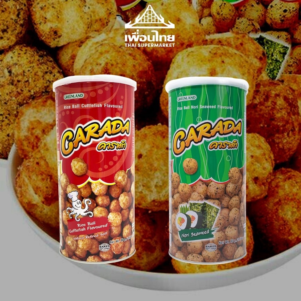 GREENLAND CARADA RICE BALL NORI SEAWEED/CUTTLEFISH FLAVOURED 90G