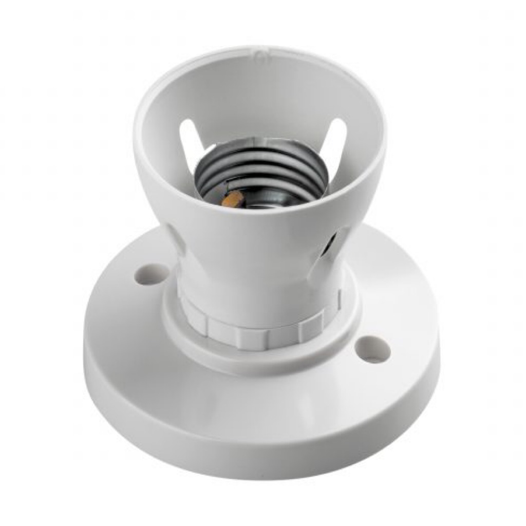E27 bulb holder screw base round plastic light lamp Shopee Singapore