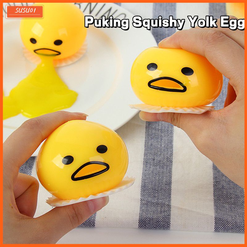 Gudetama Vomit Egg Yolk Squeezing Toy Stress relieving squishy Egg Yolk Shopee Singapore