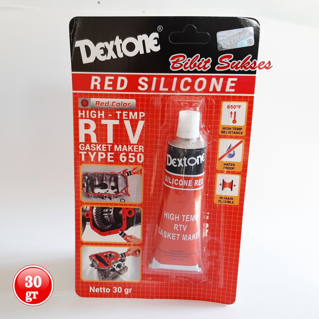 Dextone Red Silicone Gasket Glue HighTemp Type 650 30gram Shopee