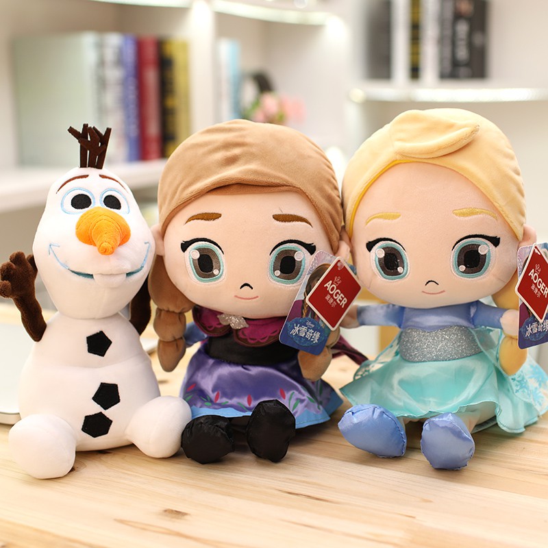 Disney Hot Movies Frozen 2 Elsa&Anna princess stuffed Doll Olaf Cartoon