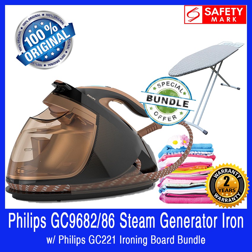 Philips GC9682 Steam Generator Iron. Bundled With Philips Ironing Board