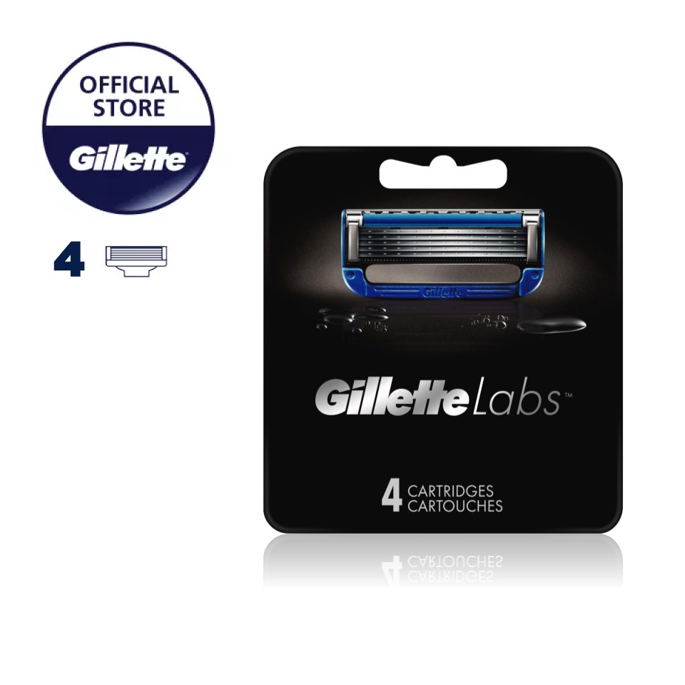 Gillette Labs Heated Razor Blade Shaver 4 Refill Blades with Warming