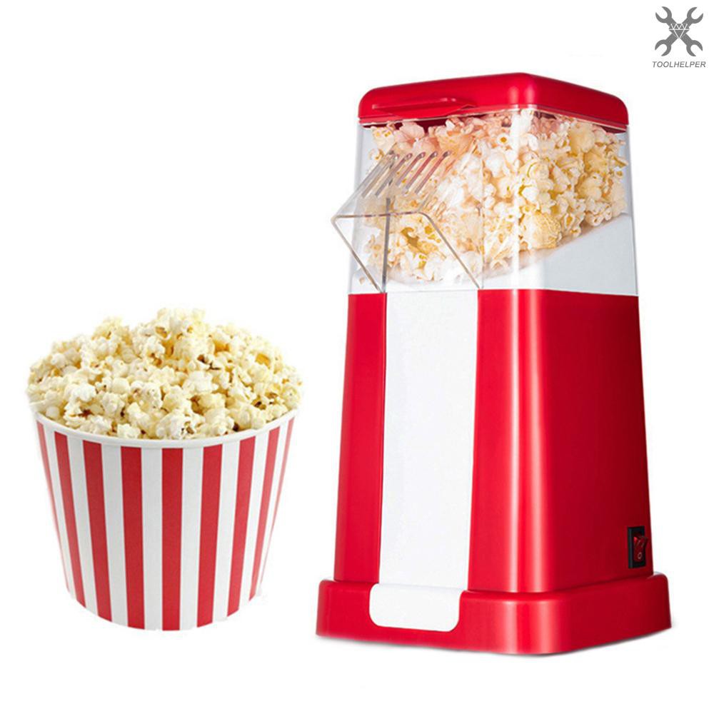 Electric Hot Air Popcorn Popper With Top Cover Electric Popcorn Maker