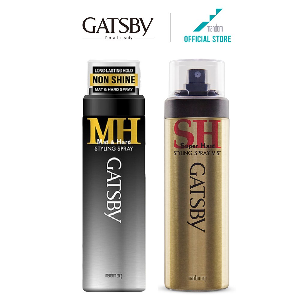 GATSBY Styling Hair Spray Mat & Hard/Styling Hair Spray Mist Super Hard