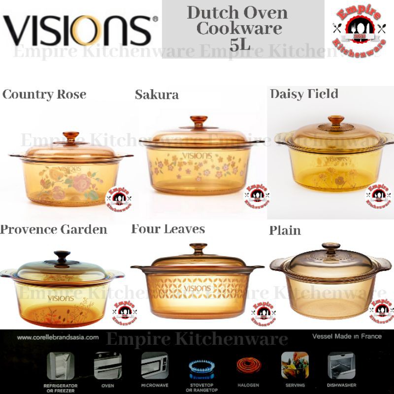 Visions 5L cookware casserole dutch oven Shopee Singapore