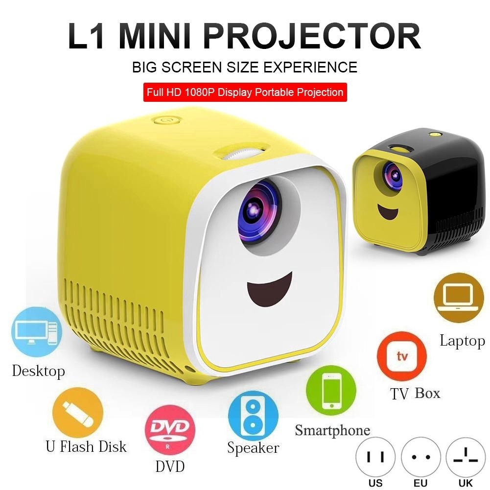 L1 Mini Projector 1080P Full HD LED Movie Projector Shopee Singapore