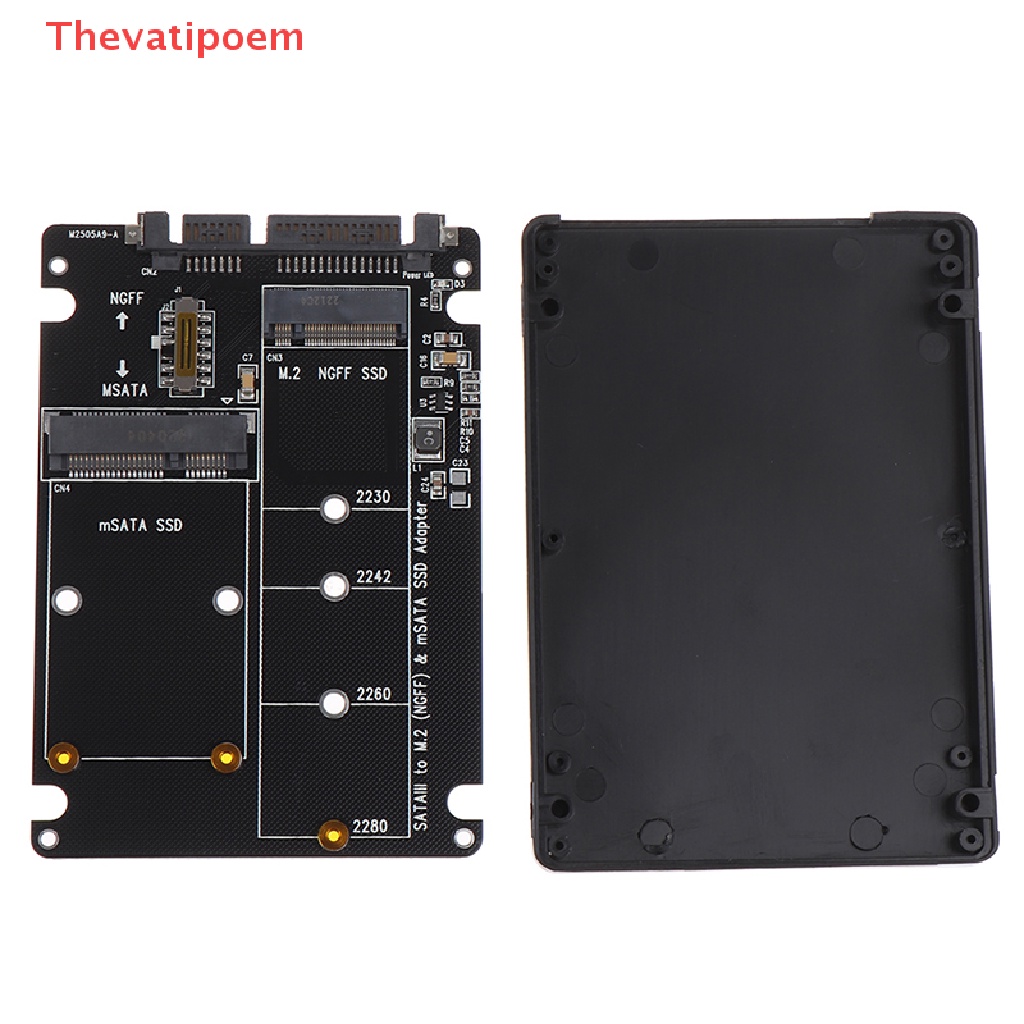 [Thevatipoem] NGFF To SATA 3 HDD Enclosure MSATA SSD Adapter M.2 SATA