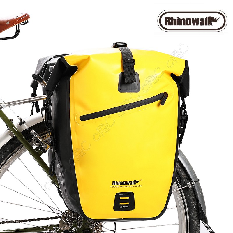 Rhinowalk自行車超音波融合全防水馱包：27L單車環島旅行袋 腳踏車後貨袋 鐵馬鞍袋 置物行李袋 貨架包 貨架袋 蝦皮購物