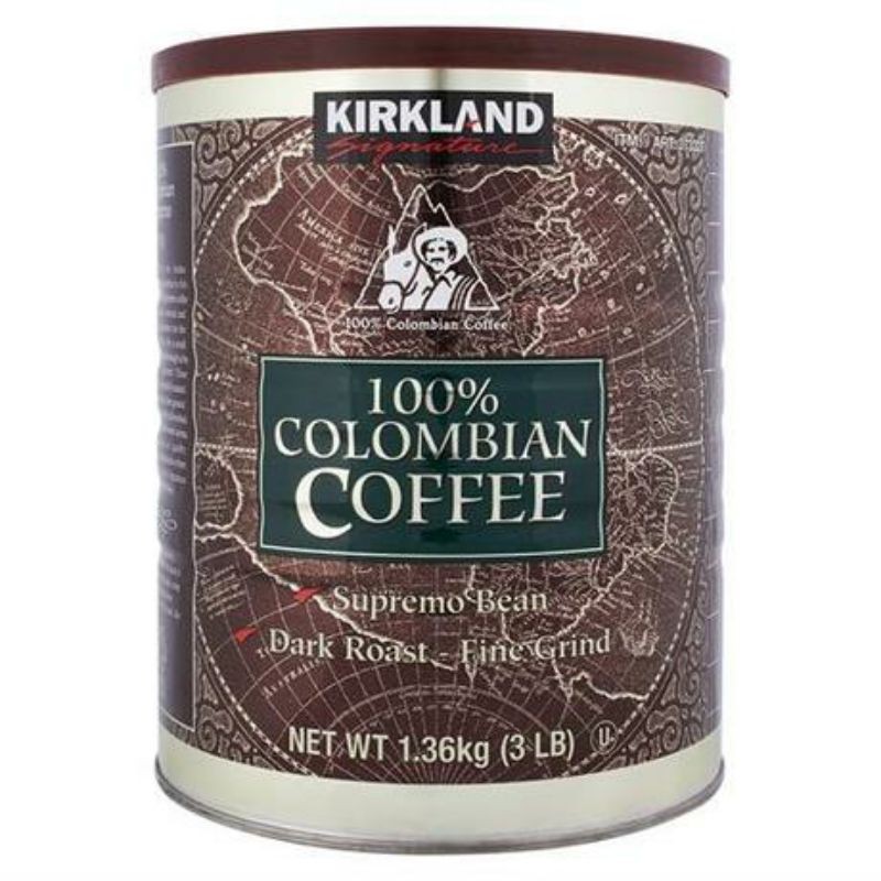 Kirkland Colombian Supremo Ground Coffee 1.36Kg 研磨咖啡 蝦皮購物