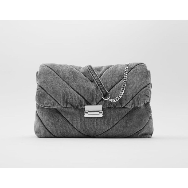 zara quilted maxi crossbody bag denim Online Sale