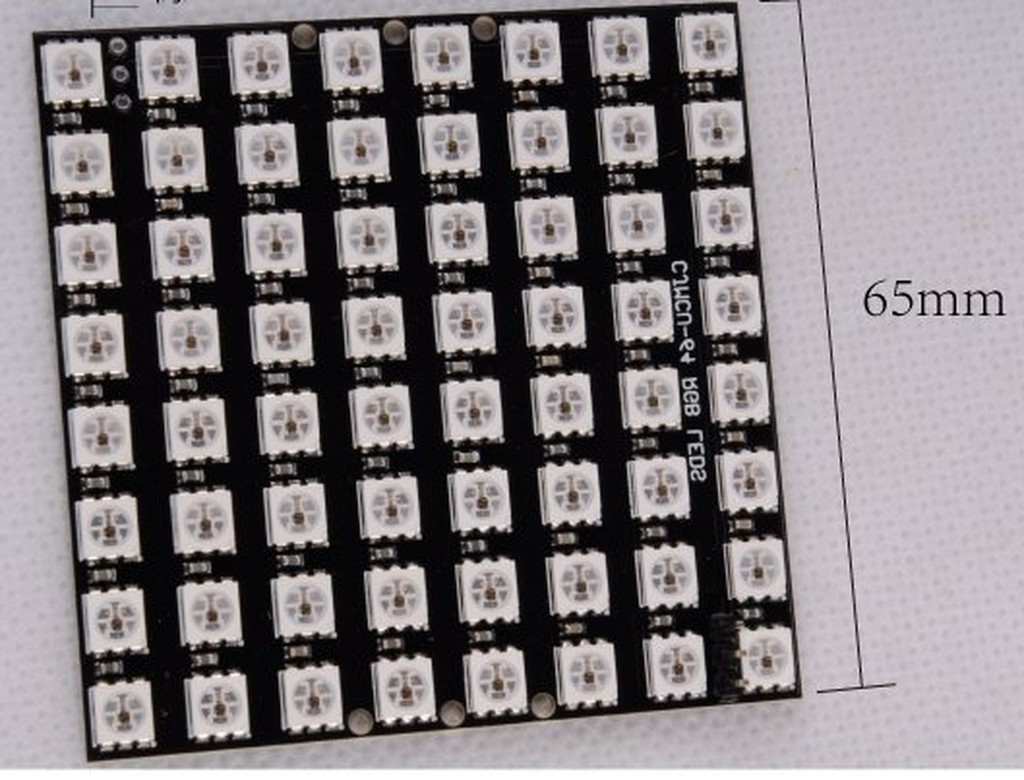 574 CJMCU 64位 WS2812 5050 RGB LED 內置全彩驅動彩燈 方形開發板Arduino 蝦皮購物