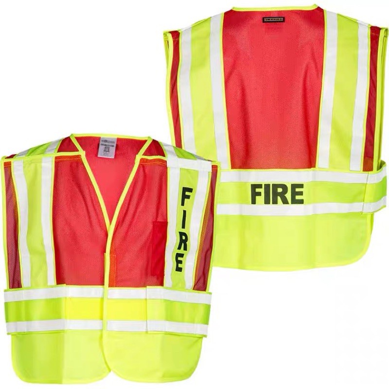 美式消防高識別反光背心 Fire Fighter Safety Vest 蝦皮購物
