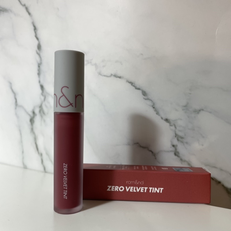 Romand Rom&amp;nd zero velvet tint 霧面唇釉 唇膏 04 burnt heart 蝦皮購物