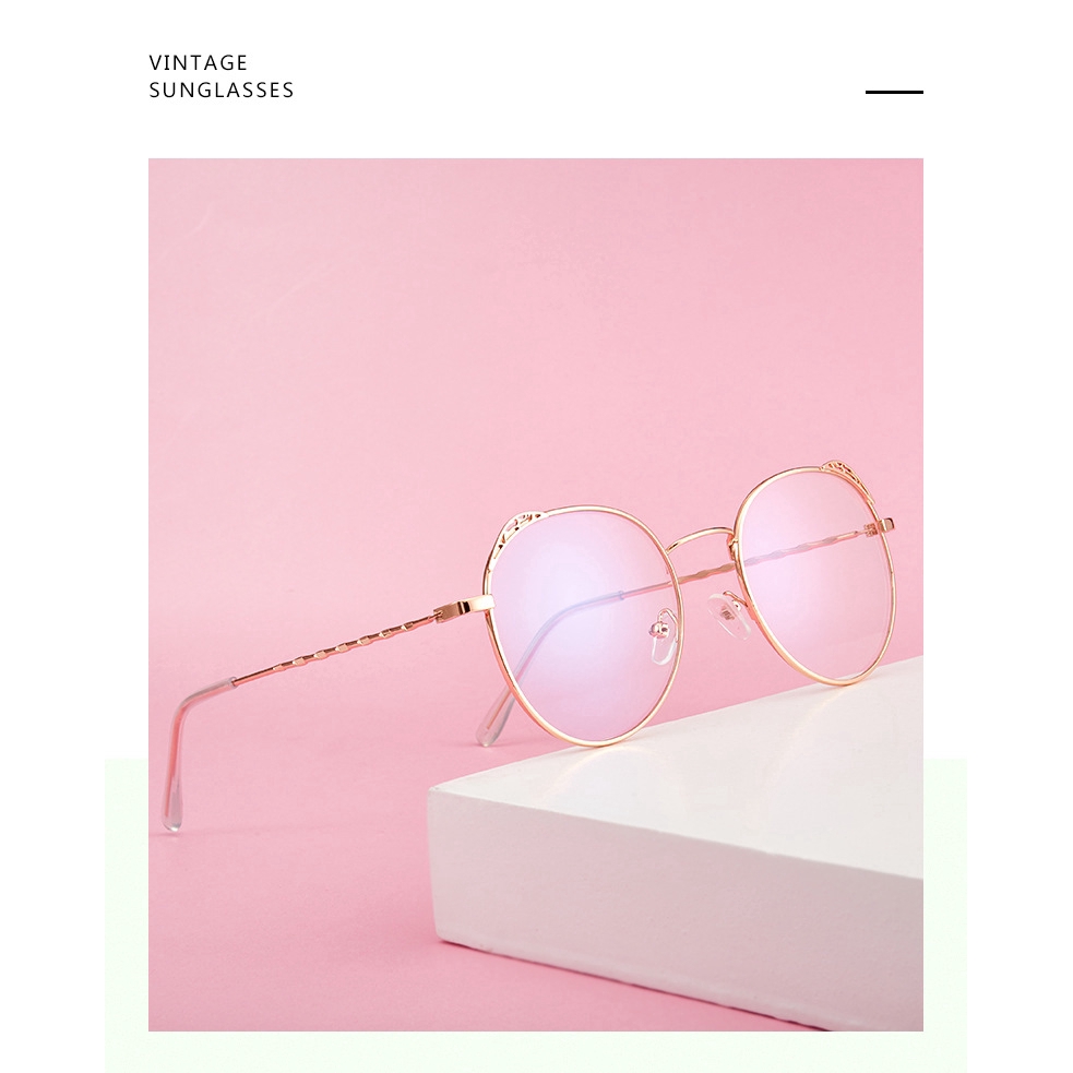 Địa chỉ bán Metal thinedge retro round frame glasses frame trend