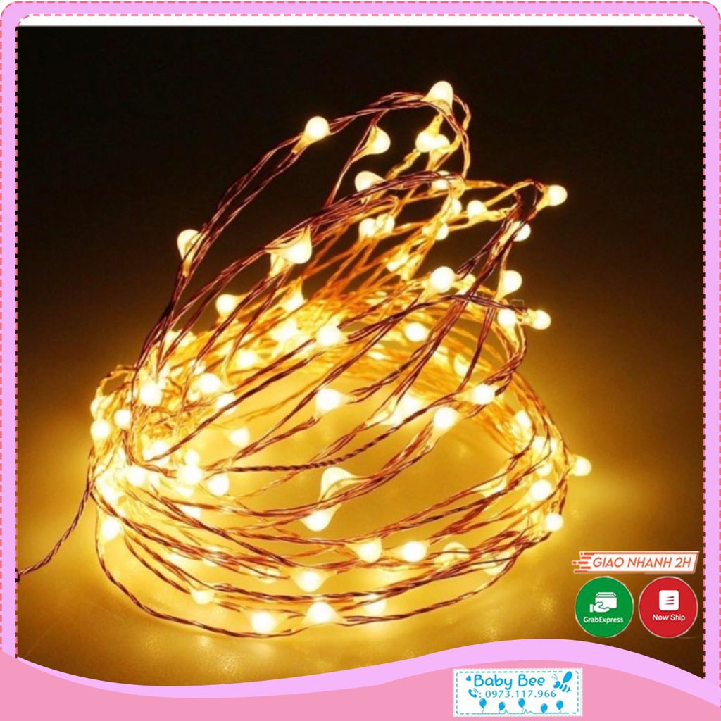 Dây đèn led Fairy dùng pin 3m (đèn đom đóm) không chớp (Tặng kèm pin