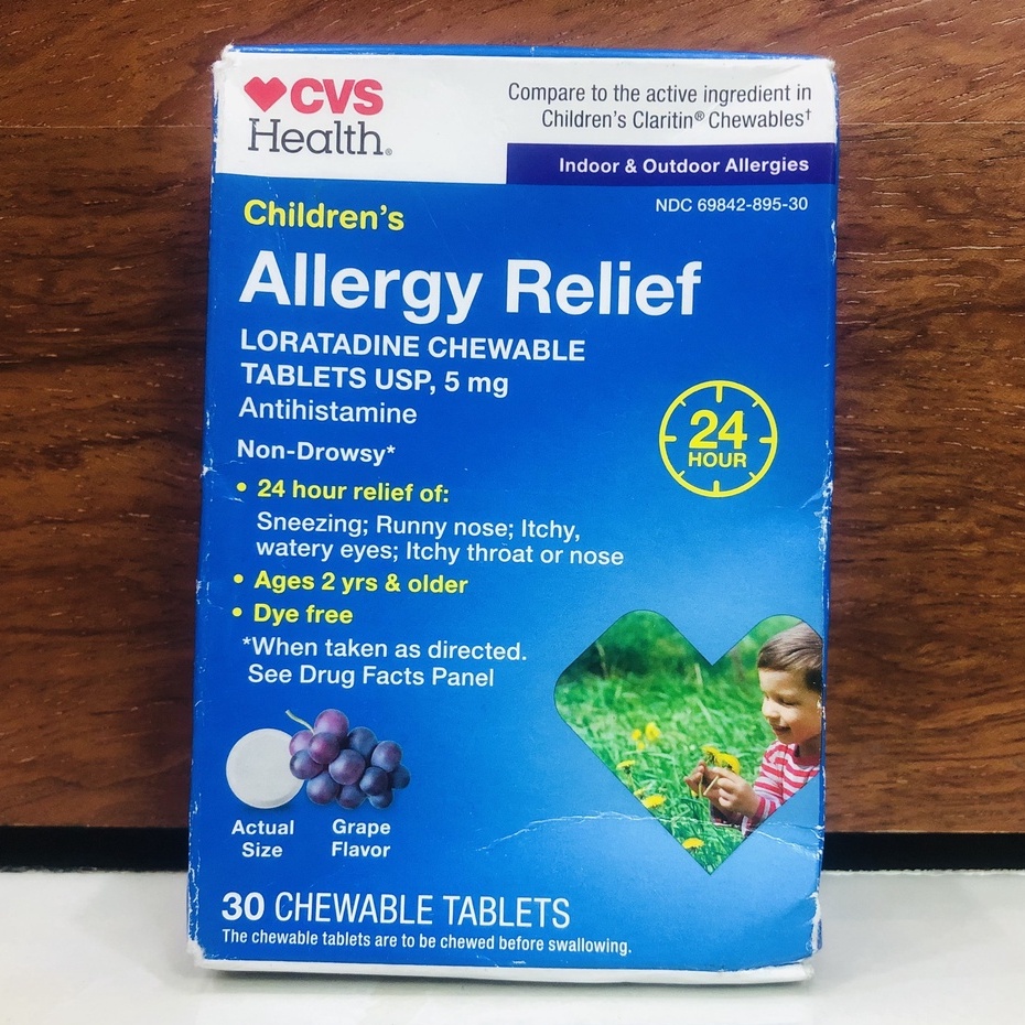 [DATE 4/2022] CVS Children's Claritin Allergy Relief Chewable Tablets