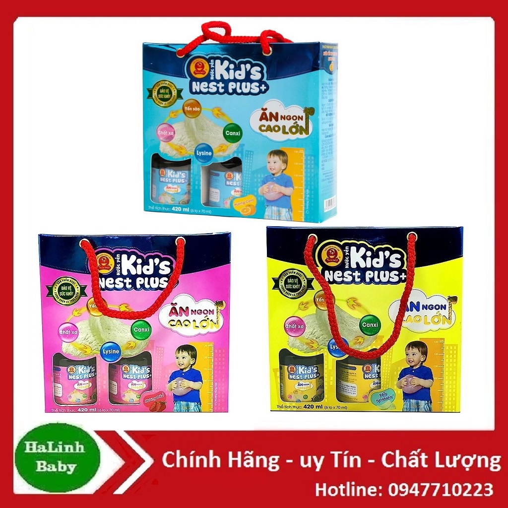 ComBo 6 Yến sào KID'S NEST PLUS 70ml cho bé (Thiên Việt) DATE 06/2024