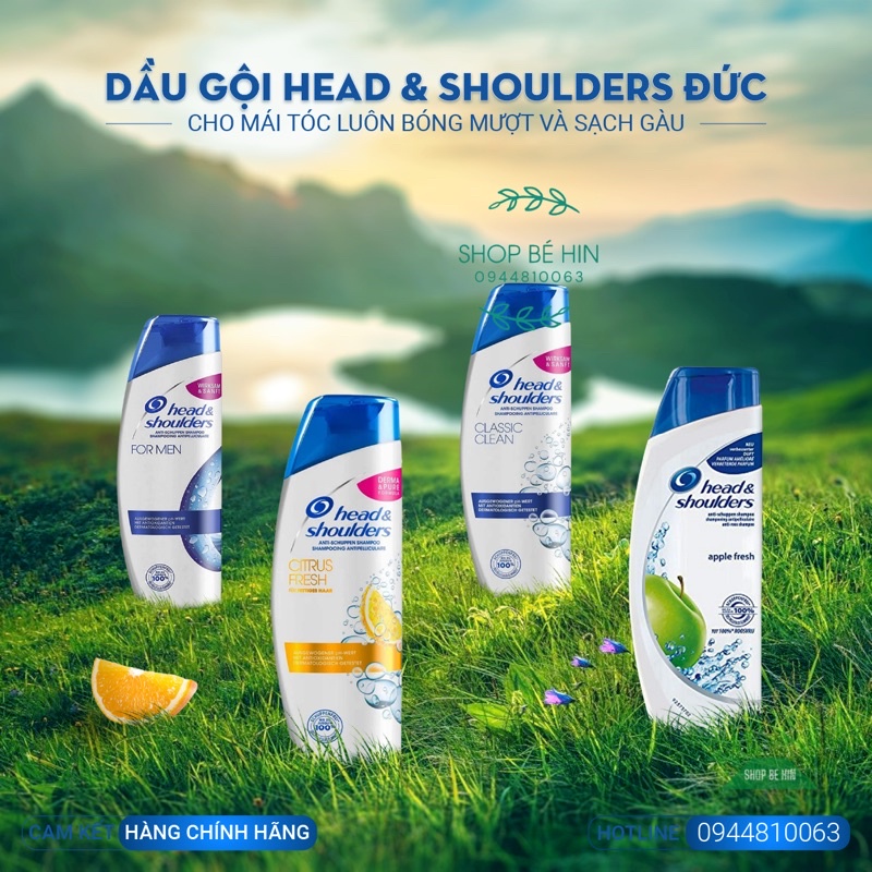 Mua Dầu gội Head and Shoulders Đức CHUẨN, head and shoulder sạch gầu hết ngứa, không khô tóc giá