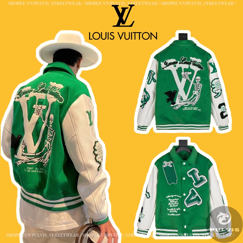 Green Louis Vuitton Varsity Jacket ubicaciondepersonas.cdmx.gob.mx