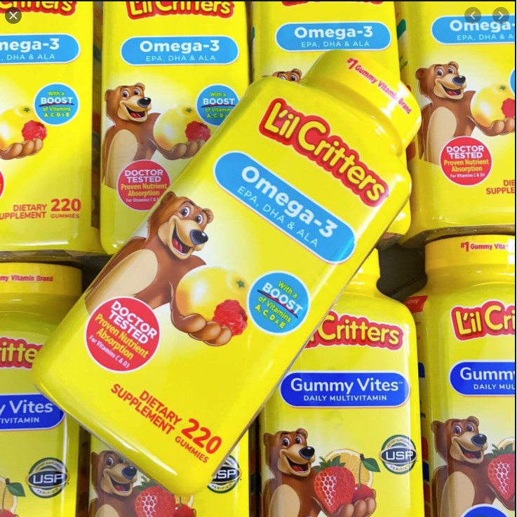 Kẹo dẻo L'il Critter Gummy Omega3 EPA, DHA & ALA cho trẻ 220V HolCim Kênh Xây Dựng Và Nội Thất
