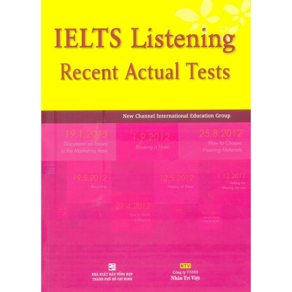 IELTS Listening Recent Actual Tests ( Volume 1, Volume 2, Volume3