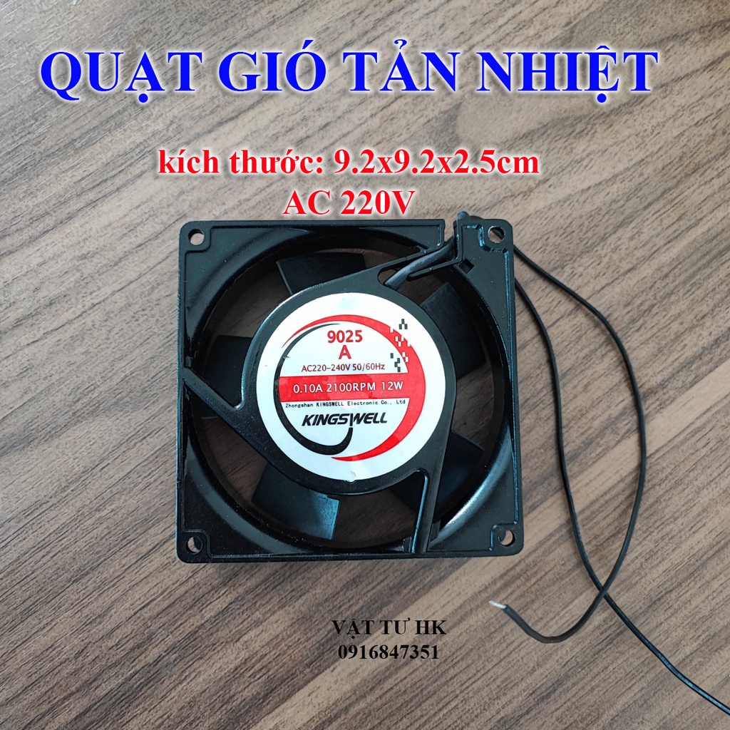 Quạt hút thông gió tủ 2 dây các loại cỡ 9x9 12x12 quạt tản nhiệt làm mát