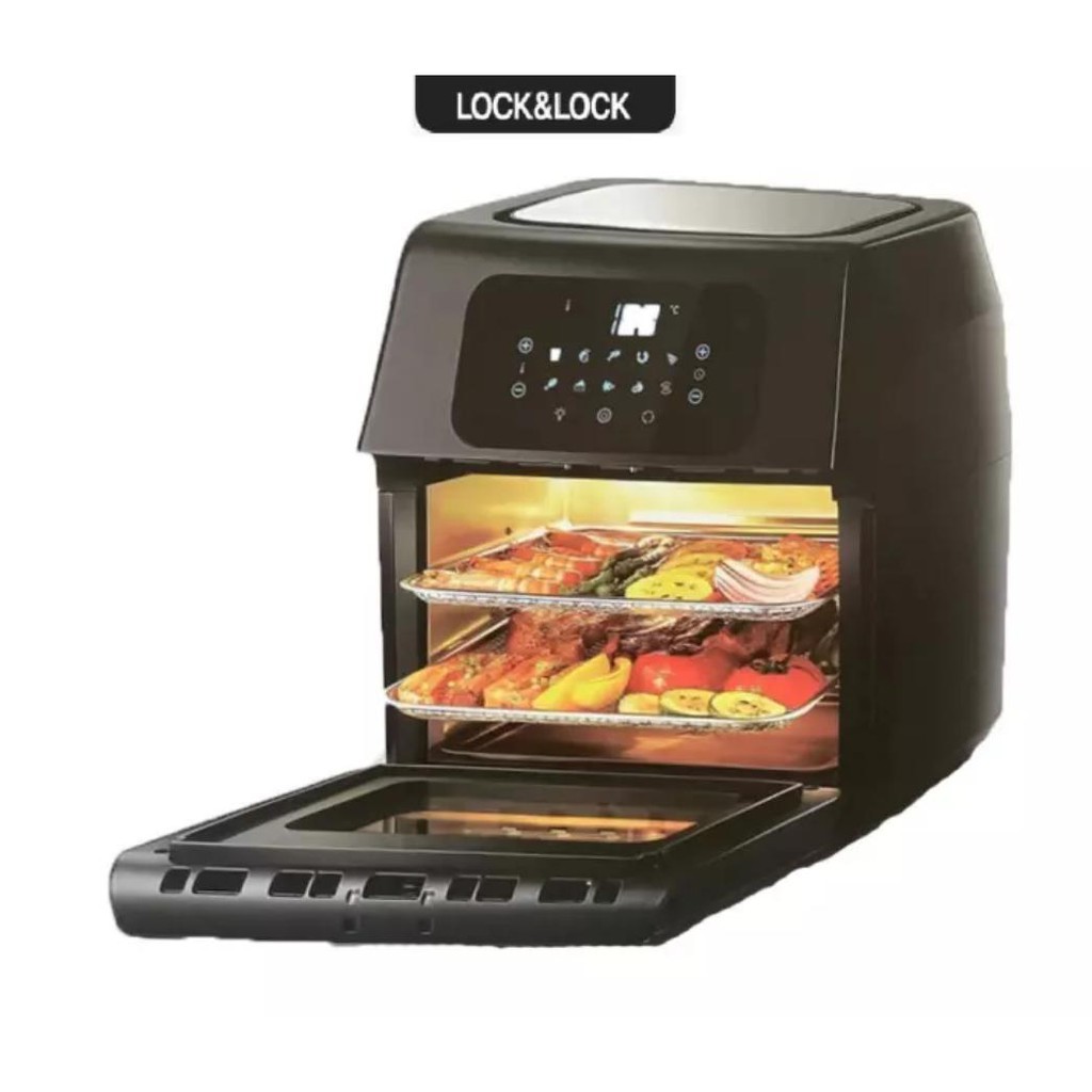 [LOCK&LOCK CHÍNH HÃNG] Nồi Chiên Không Dầu 12L Lock&Lock EJF696BLK