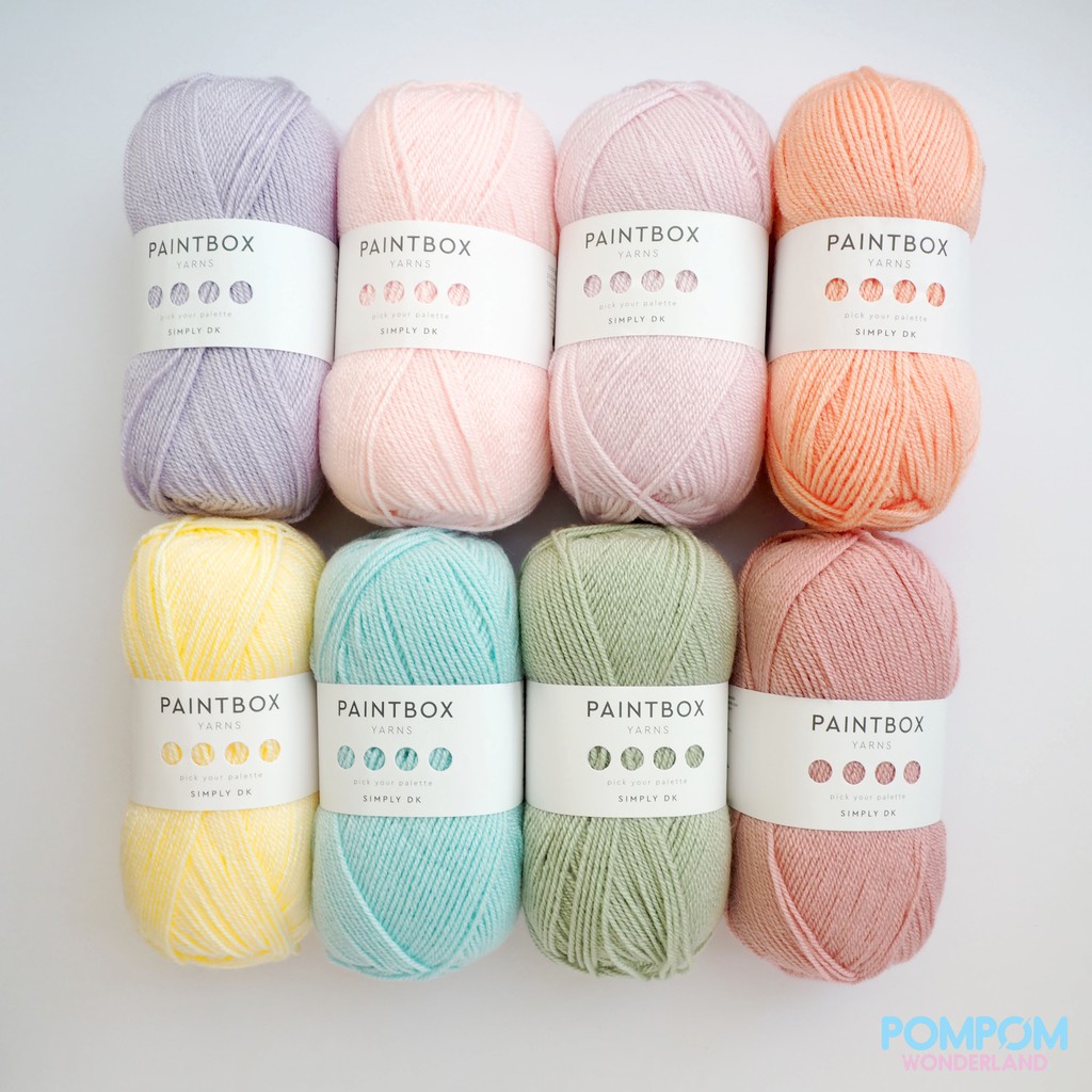 Len sợi Acrylic Paintbox Yarns Simply DK (Tông màu Pastel) Shopee