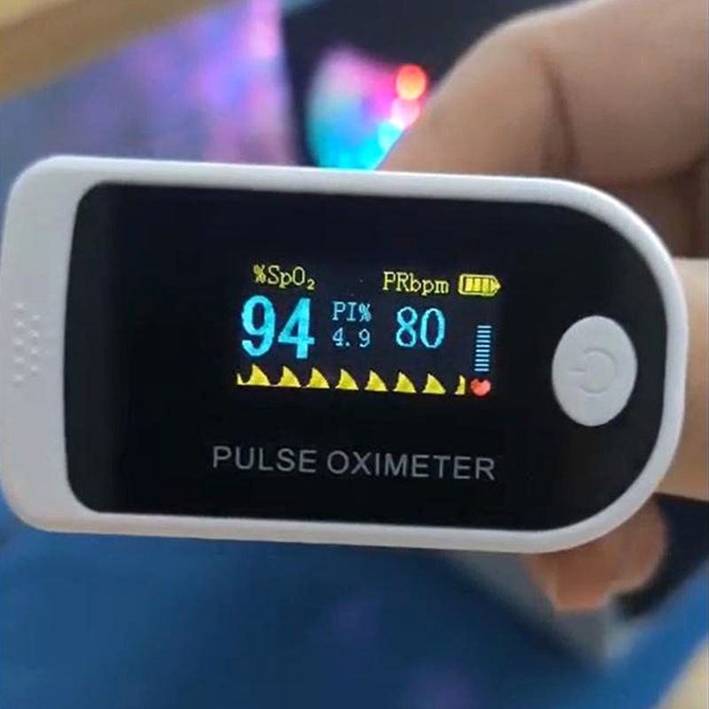 SPMH Portable Finger Pulse Oximeter Blood Oxygen Saturation Meter PI