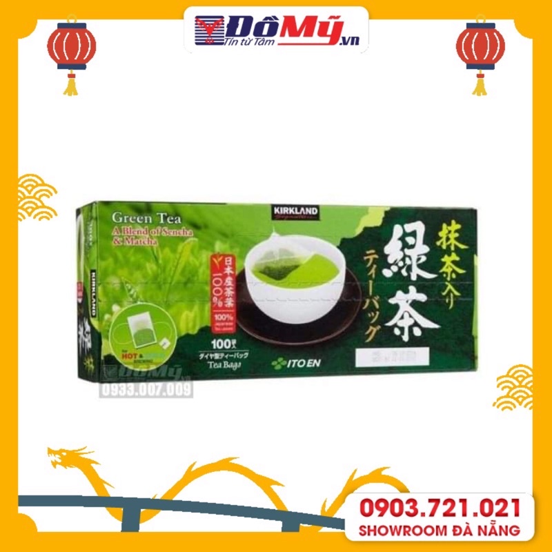 Trà xanh KirkLand Green Tea A Blend Of Sencha & Matcha 100 gói Shopee