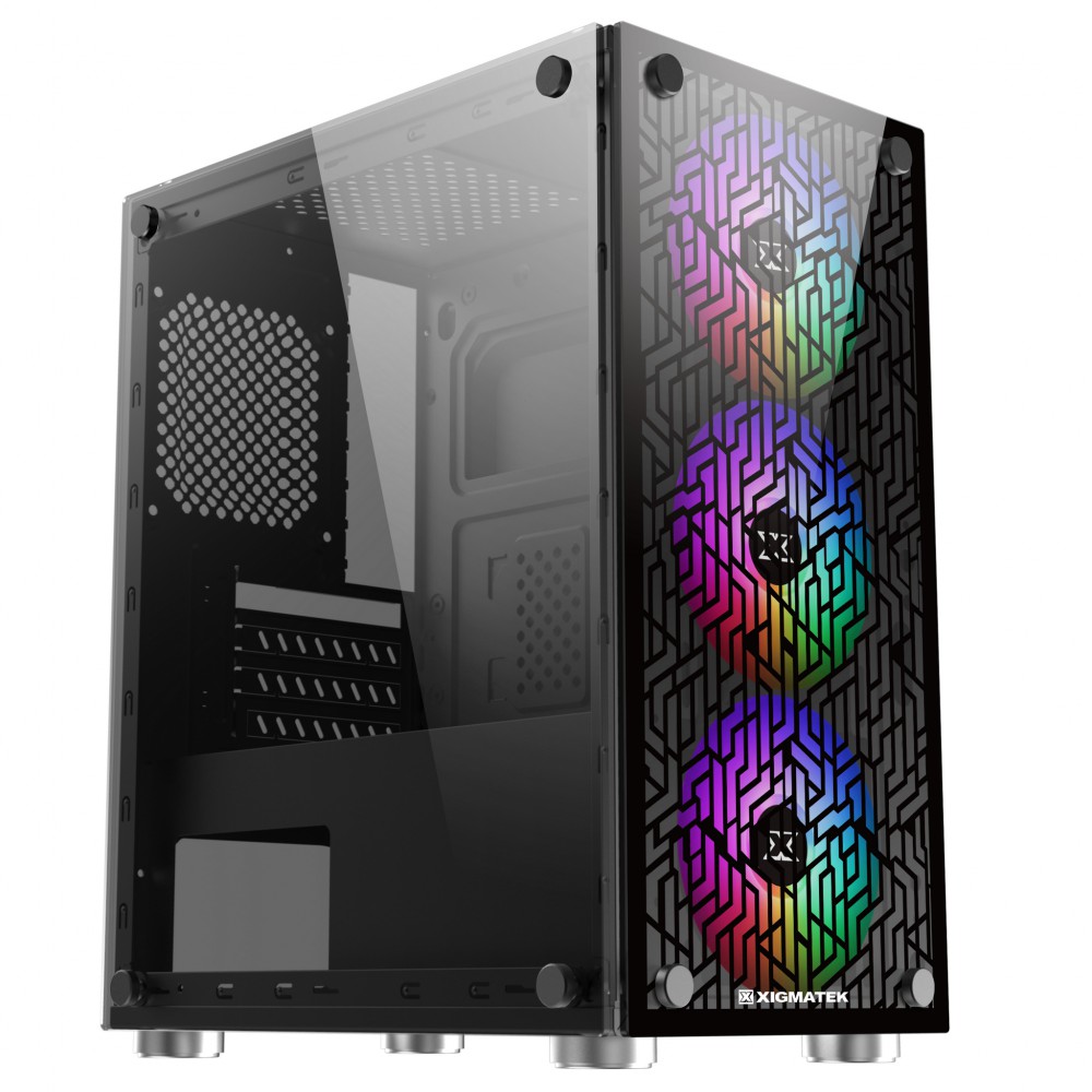 Vỏ Case XIGMATEK NYX 3F (EN43057) MATX, 2 SIDE TEMPERED GLASS, KÈM