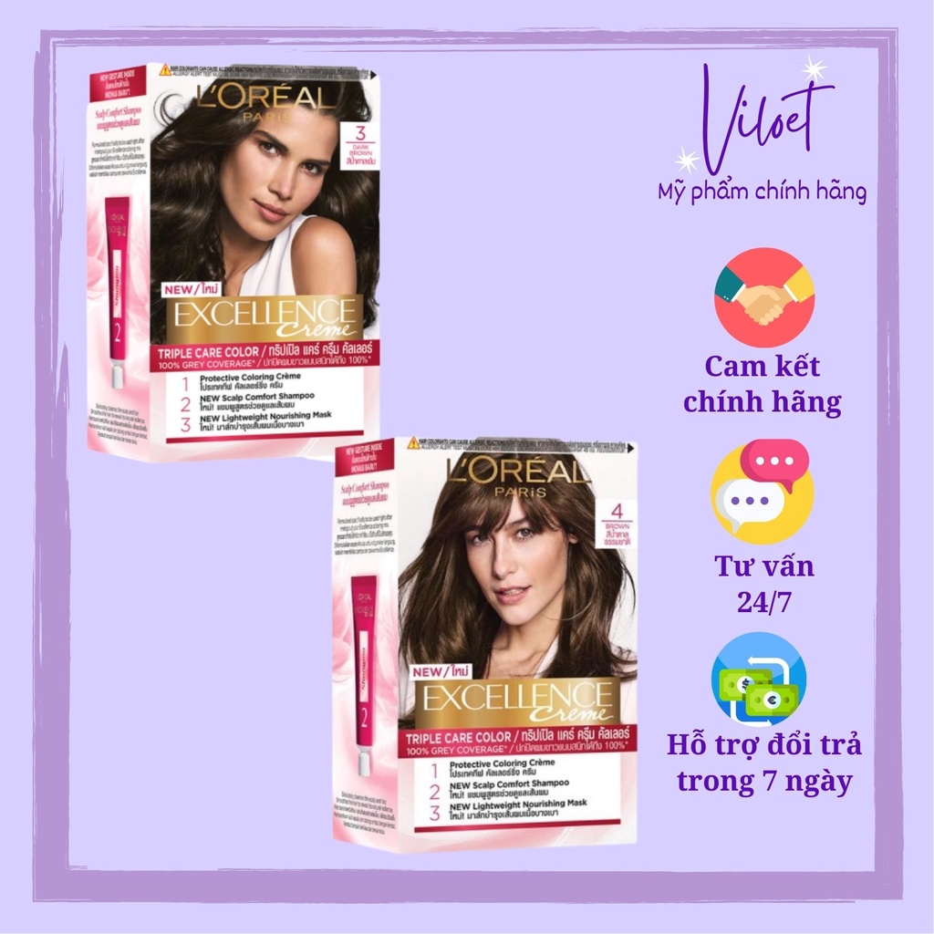 Bảng thuốc nhuộm tóc loreal màu nâu tây Cho vẻ ngoài trẻ trung