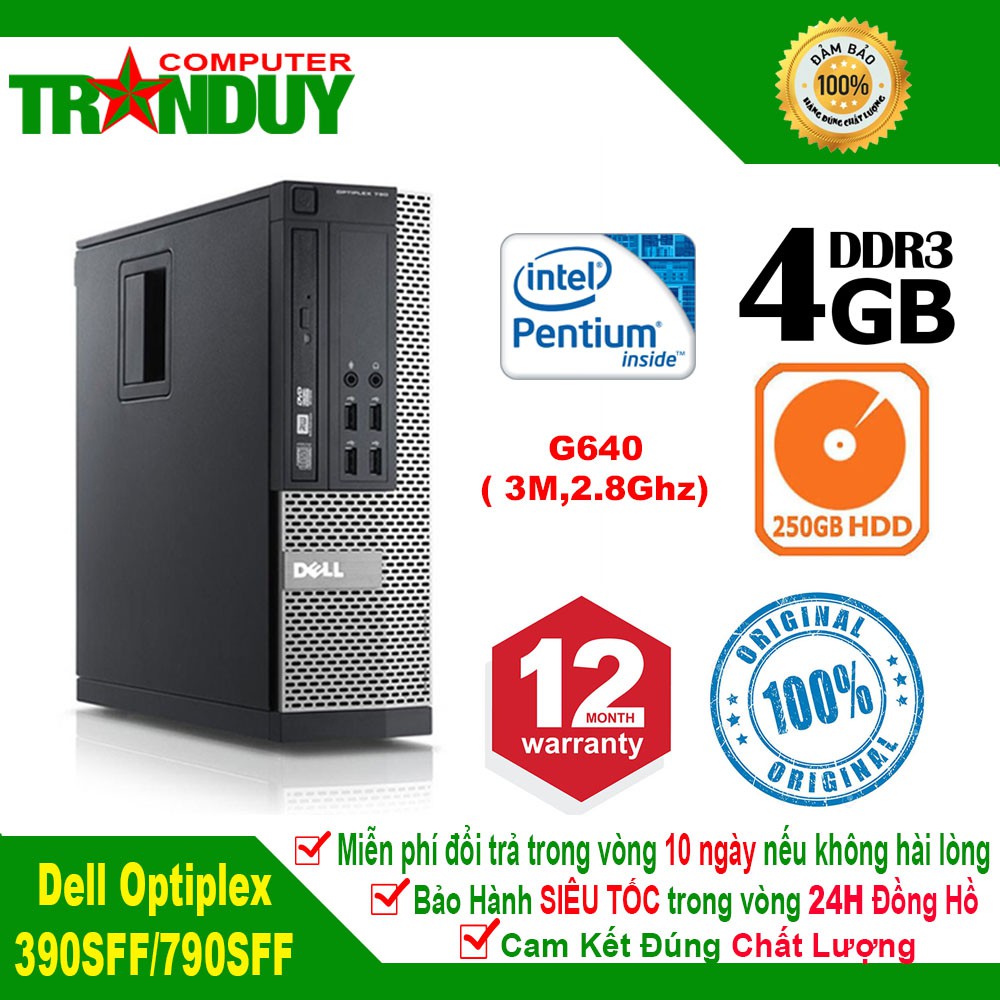 [Secondhand] Máy Tính Để Bàn Dell CPU Pentium G6xx (3M,2.8Ghz) Ram 4GB
