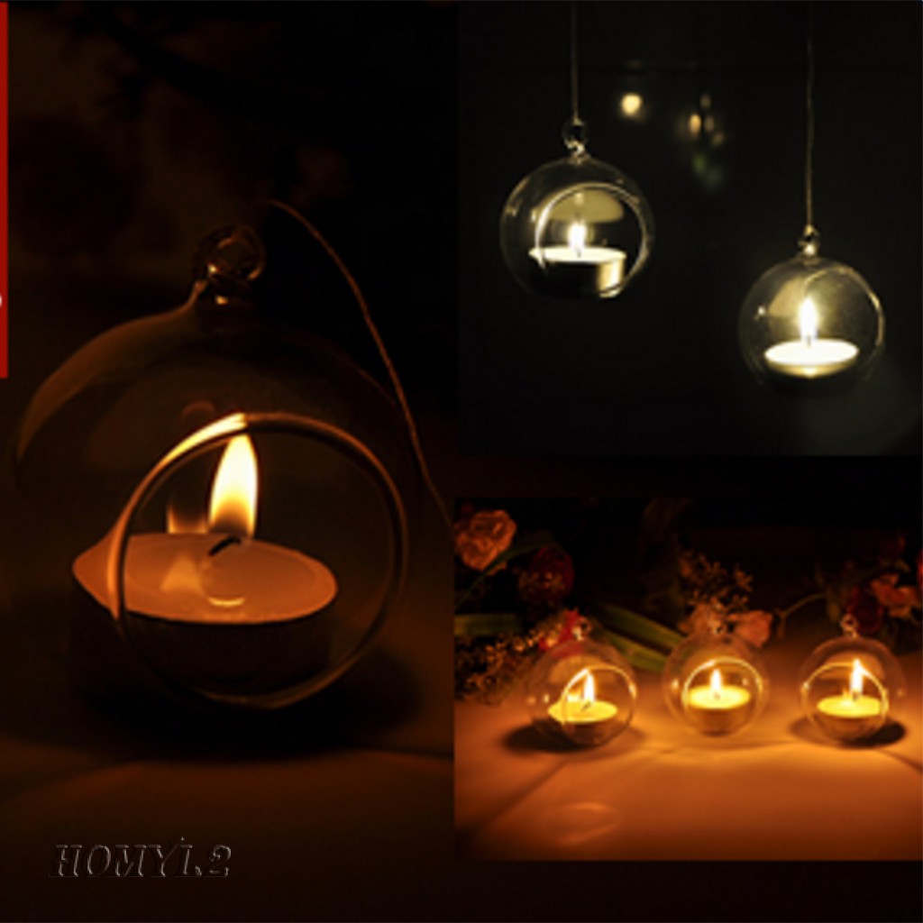 Hanging Glass Ball Tea Light Candle Holder Flowerpot Vase HolCim