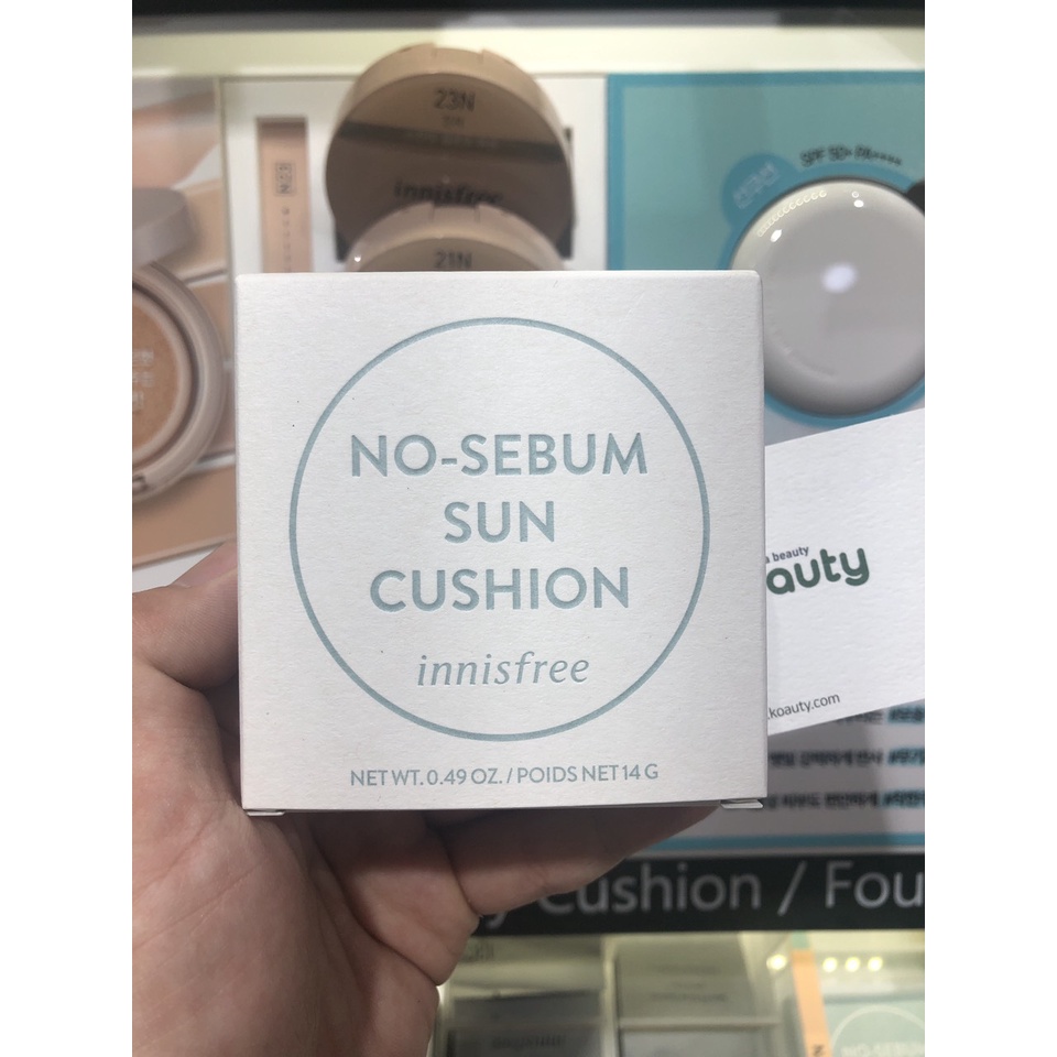 Phấn nước Innisfree No sebum Sun Cushion 14g SPF50+ PA++++ Phấn