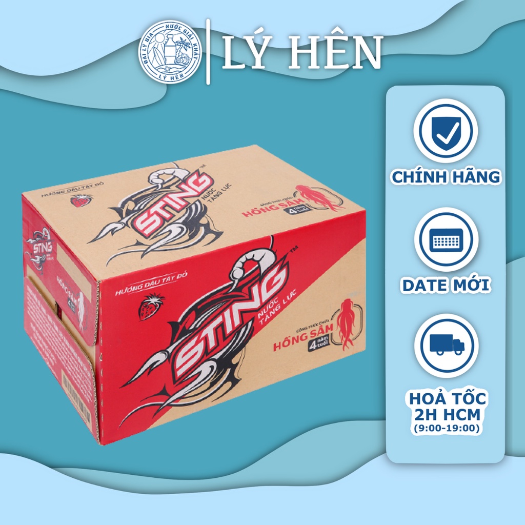 Mua Thùng 24 Chai Nước Uống Tăng Lực Sting Dâu Tây Đỏ Gold Rush