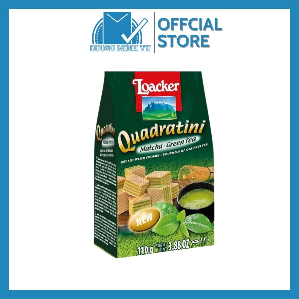 Bánh Xốp Quadratini Matcha Green Tea Loacker 110g Shopee Việt Nam