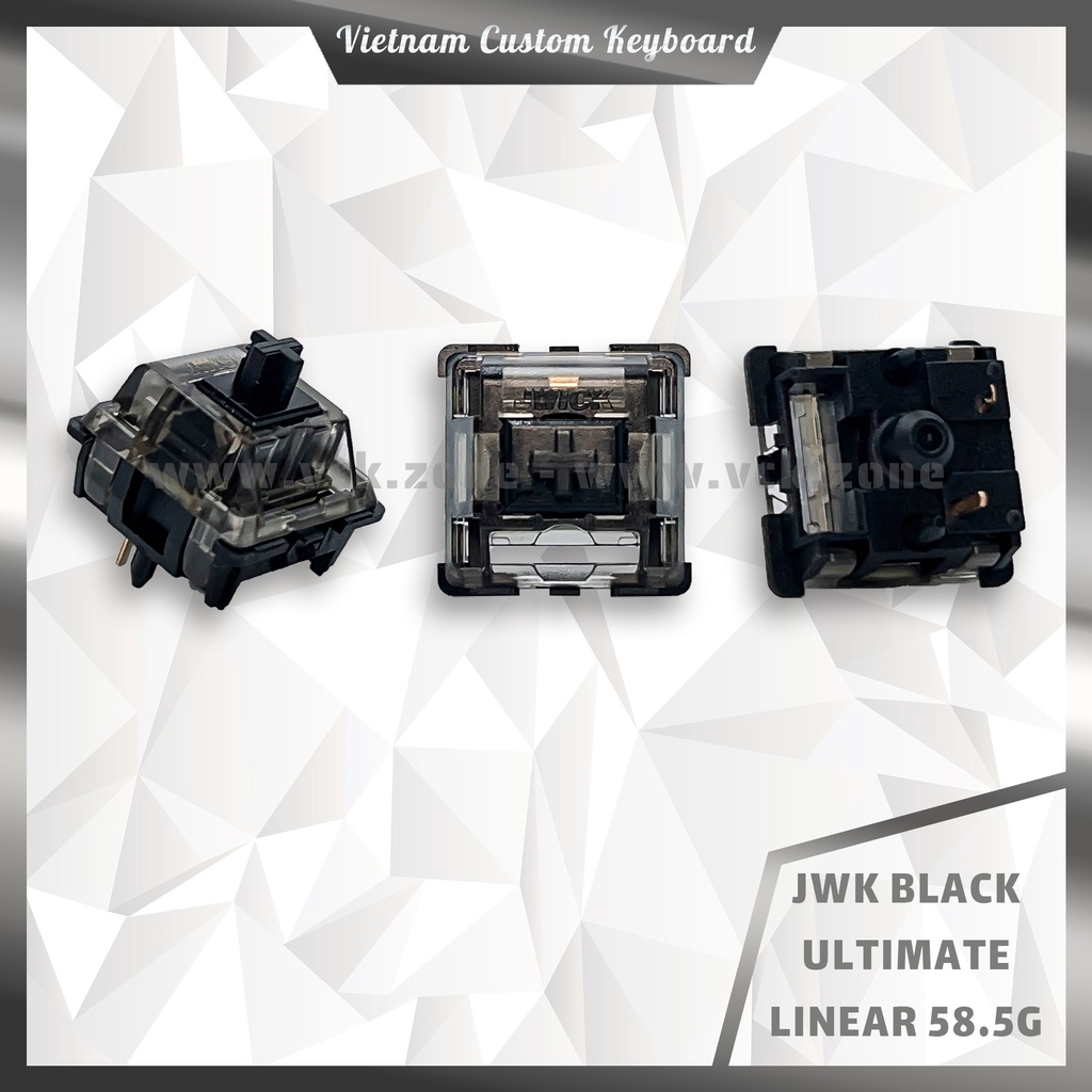 JWK Black Switch PreLubed T1 Tactile C1 Linear Black Ultimate