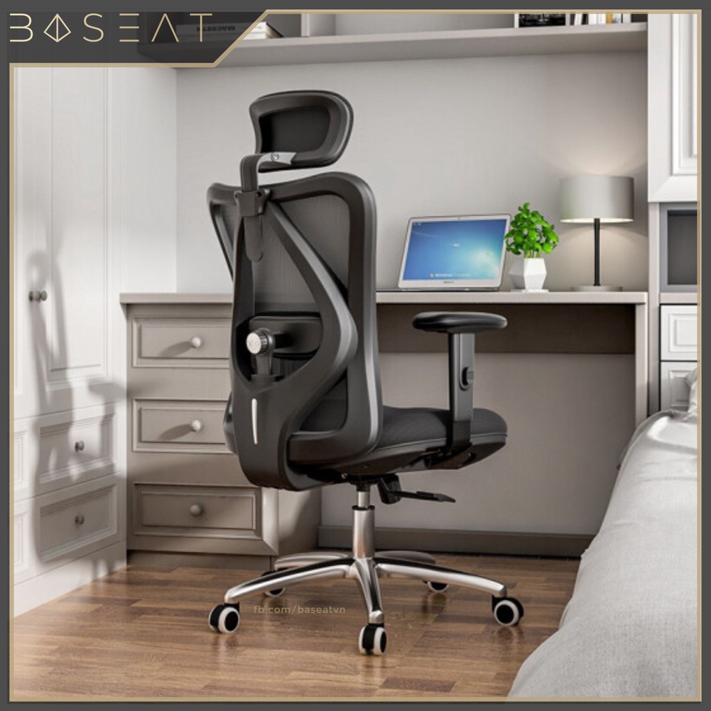 SIHOO M18 - Ghế lưới văn phòng thiết kế công thái học Ergonomic, đỡ