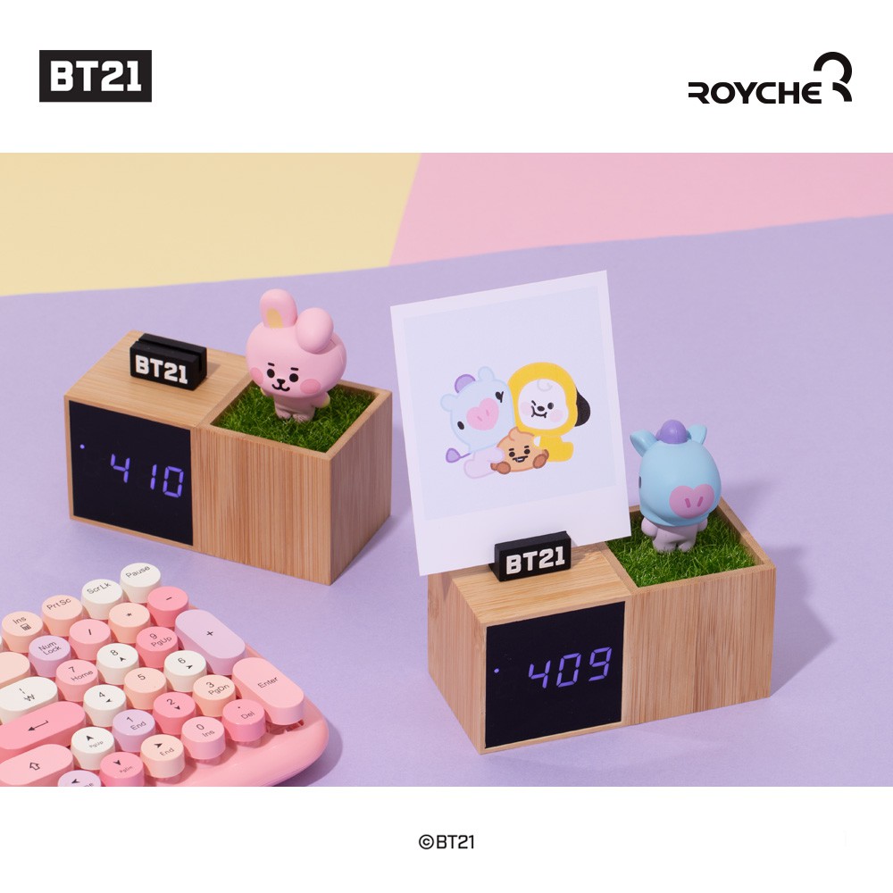[BT21] Đồng hồ điện tử để bàn nhân vật BT21 LED DIGITAL DESK CLOCK dễ