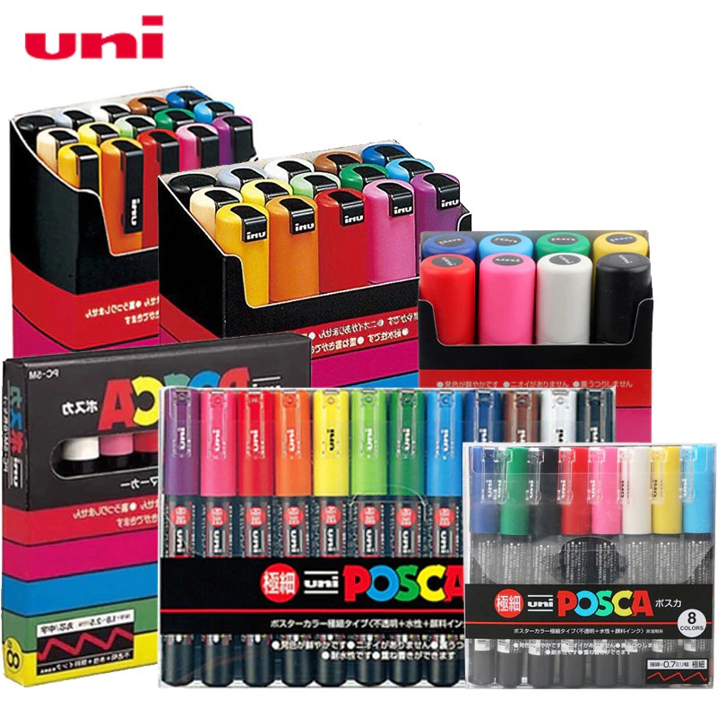 Set bút paint marker Uni Posca PC1M/3M/5M Shopee Việt Nam